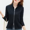 Casual Women's Coat POLO Baseball Uniform Women's New Double Zipper Cardigan Coat Autumn And Winter Coat Trend