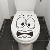 Scared Expression Toilet Sticker Waterproof Removable Self-adhesive PVC Living Room Bathroom Wall