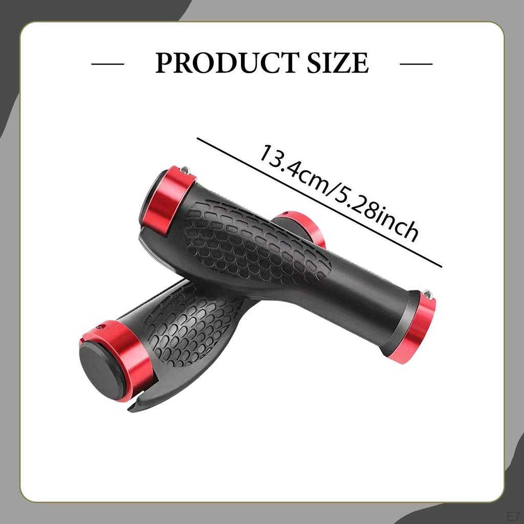 Handlebar Grips Pair Rubber Non Slip Ergonomic Bike Replacement Suitable for Pedal