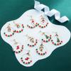 2024 Christmas Series of Earrings Santa Claus Christmas Tree Geometric Earrings Fashionable and Playful Earrings