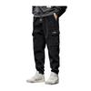 Fall Winter Men Cargo Pants Loose Drawstring Elastic Waist Plus Size Joggers Thickened