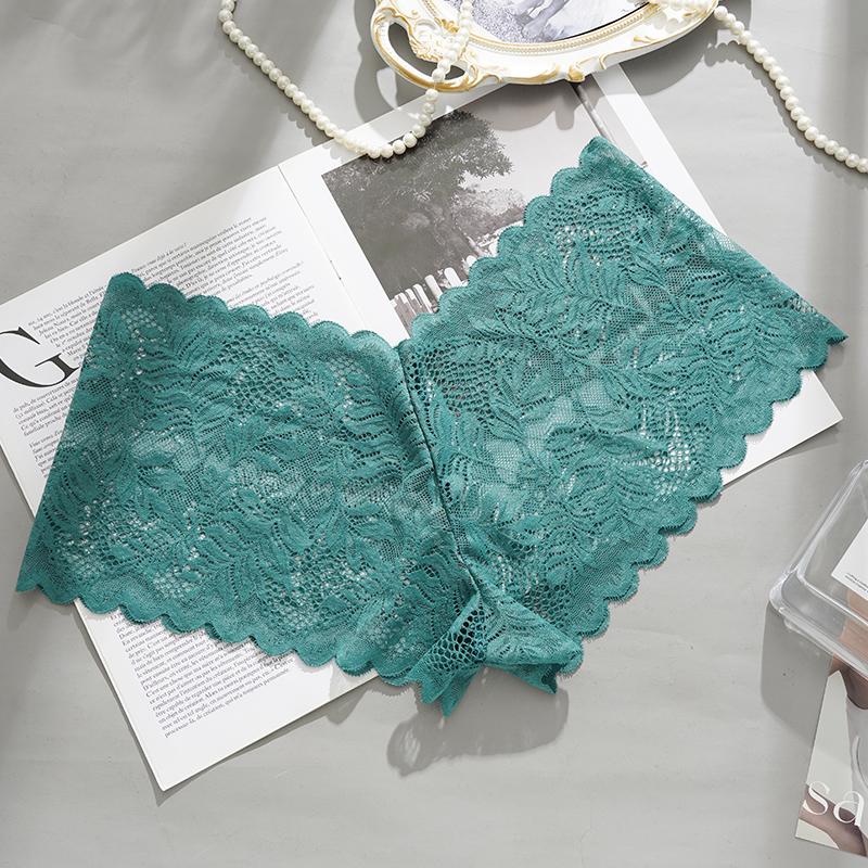 Women's Sexy Transparent Lace Boxer Briefs Comfortable Breathable Boxer Briefs for Women