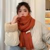 Warm Winter Cashmere Scarf Solid Color Shawl Wrap Fashion Long Tassel Scarves  Women