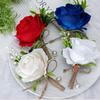 4PCS Corsage and Boutonniere Set Corsage Wristlet for Prom Decor Boutonniere for Men Wedding Flowers Accessories Party Suit Decoration