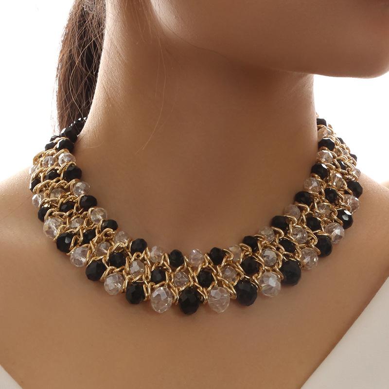 Ethnic Glasses Mixed Choker Necklace Women Multilayer Jewelry Accessories