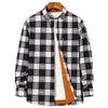 Men's Fashion Men's Plaid Warm Shirt Winter Korean Style Slim Plus Fleece Handsome Men's Shirt Jacket