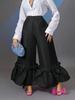 Summer High Waist Loose Ruffle Wide Leg Pants for Women