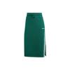 Originals Logo Print Solid Color Midi Pencil Skirt Women Bottoms Green IR9805
