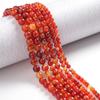 Round Natural Stone Beads Red Spacer Beads DIY Jewelry Making Round Agate Striped Beads  Necklace
