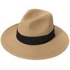 Ladies Hat Wide Brim Sun Protection Wide Applications Simple Pure Color Straw Hat for Beach