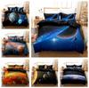 3D Universe Planet Bedding Set Space Theme Down Duvet Cover Pillowcase 2/3pc Boys and Men Luxury Home Textile Duvet Cover Set