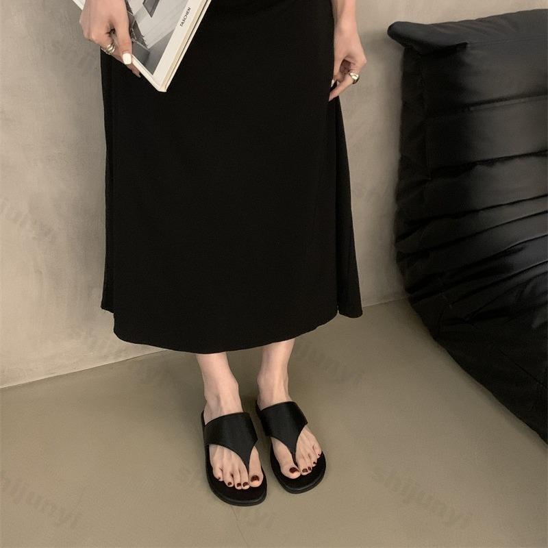 Summer Women Slippers Flat Clip Toe Flip Flops Outdoor Casual Non-slip Beach Slippers 2025 Fashion Female Soft Sole Sandals