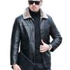 Winter Thickened Genuine Leather Down Jacket for Men, Medium and Long Lapel Jacket, New Sheepskin Leather Jacket for Men