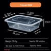 Tuyuan Rectangular Disposable Plastic Lunch Box with Lid - Microwave Safe, Transparent, Thickened for Takeaway.