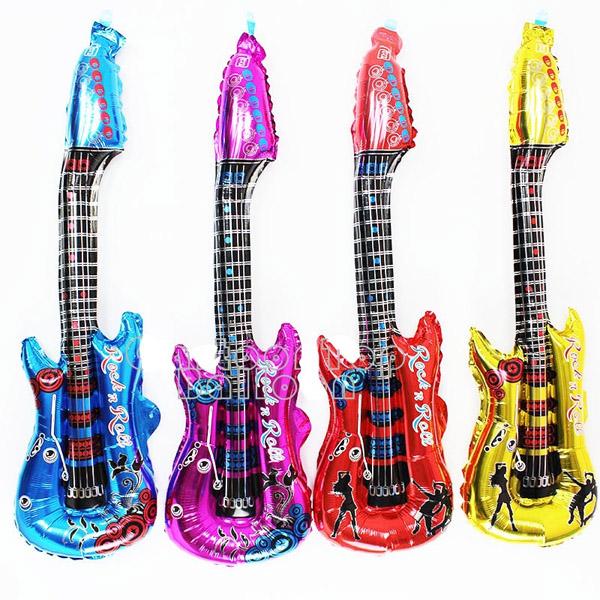 1 шт., день рождения, свадьба, фестиваль, алюминиевая пленка, гитара, воздушный шар, реквизит для вечеринки, надувной стержень