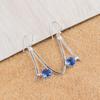 Tanzanite Gemstone 925 Sterling Silver Jewelry Handmade Earrings 1.45" For Women EE-66-4