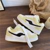 2024 Autumn New Retro Platform Bread Shoes Casual Board Shoes Korean Version Women's Fashion College Style Versatile White Shoes