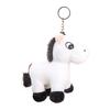 Cute Cartoon Plush Horse Doll Keychain Miniature Stuffed Animal Keyring Bag
