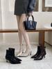 2025 Autumn European and American Style Versatile Temperament Pointed High Heel Stiletto Short Boots