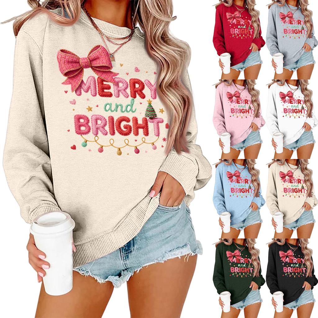 Women's Loose Comfortable Casual Fashionable Character Printing Round Neck Long Sleeved Sweatshirt
