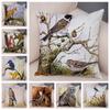 Colorful Fox Bird Squirrel Pattern Home Decor Pillowcase Home Sofa Cartoon Animal Print Pillowcase