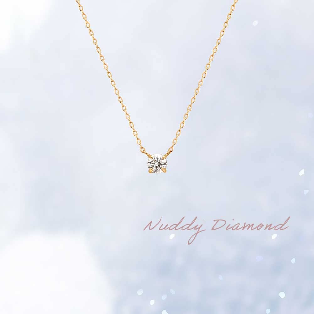 K18 Yellow Gold Necklace Diamond GPCWP21578 [Wisp] 0.10ct