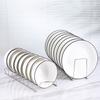 Kitchen Dish Rack Stainless Steel Plate Rack Kitchen Organizer Dish Pan Drain Storage Rack Pot Lid Spoon Plate Holder Stand