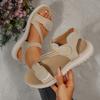 Fashion 2025 New Women Sandals Fashionable Flat Casual Outdoor Sandals Women High Quality Brand Summer Elastic Band Shoes for Women