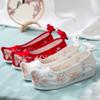 Sparse Shadow, Inner Height Increase of 3 Cm, Bow Shoes, New Antique Lace-up Shoes, Embroidered Shoes, Hanfu Shoes