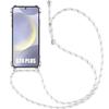 Case for Samsung Galaxy S24 Plus - Transparent TPU - Anti-Scratch - White Lanyard