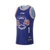 Li Ning CBA Series 24-25 Season CBA Shanghai Jiushi Fan Edition Printed Number Logo Pullover Round Neck Sleeveless Basketball Jersey AAYU899-1