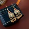 Dumb Gold Irregular Love Oil Drop Pearl Fringed Ear Hook Fashion Earrings Light Luxury High-end Temperament Earrings