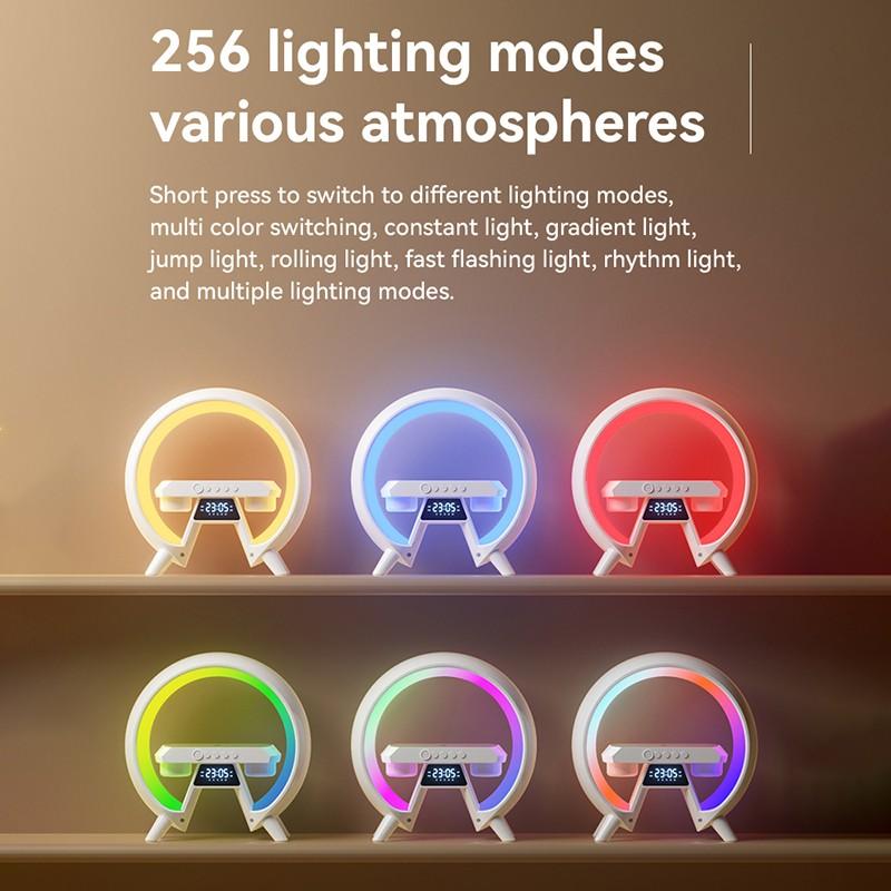 Multifunctional Night Lights Alarm Clock Music Speaker Wireless Charger 3 In 1Bedside Table Lamps G Styling Light Home Bedroom Decor