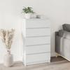 VidaXL Commode, Buffet with 5 Drawers, Storage Cabinet, Living Room Bedroom Furniture, Modern, White 823016