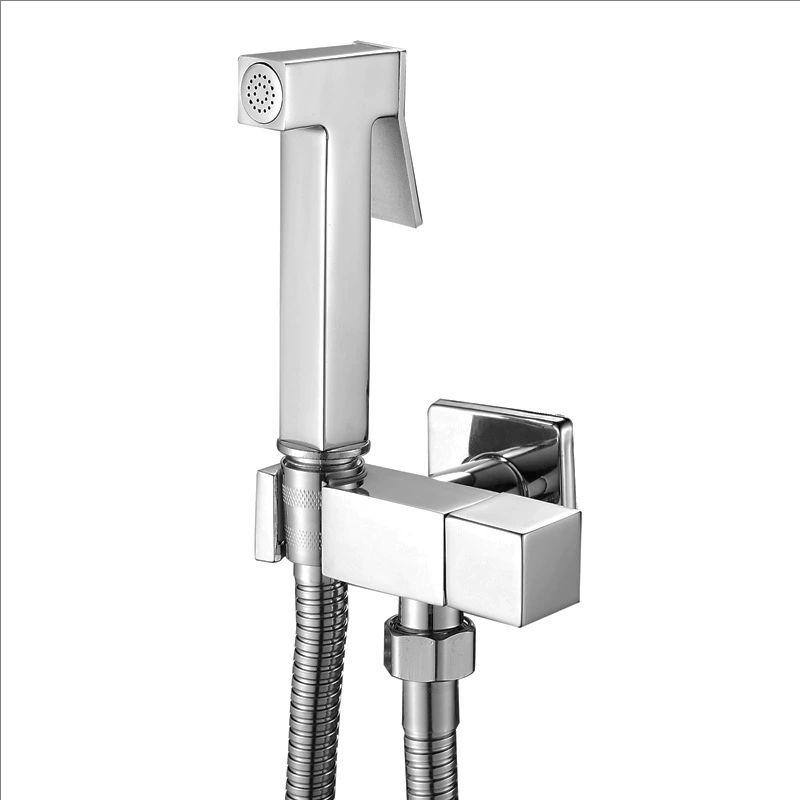 Gold Shower Wall Mounted Toilet Bidet Sprayer Set Brass Valve Bathroom Alloy Black Handheld Self Cleaning Bidet Faucet White