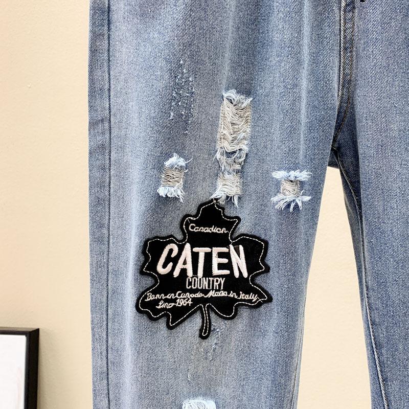 Extra Large Jeans Women's Elastic High Waist Harem Casual Pants