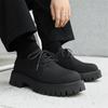 Fashion Matte Leather Thick Soled Derby Shoes Trendy Minimalist Design Style Outdoor Leisure Party Daily Office Youth Hot Selling Shoes
