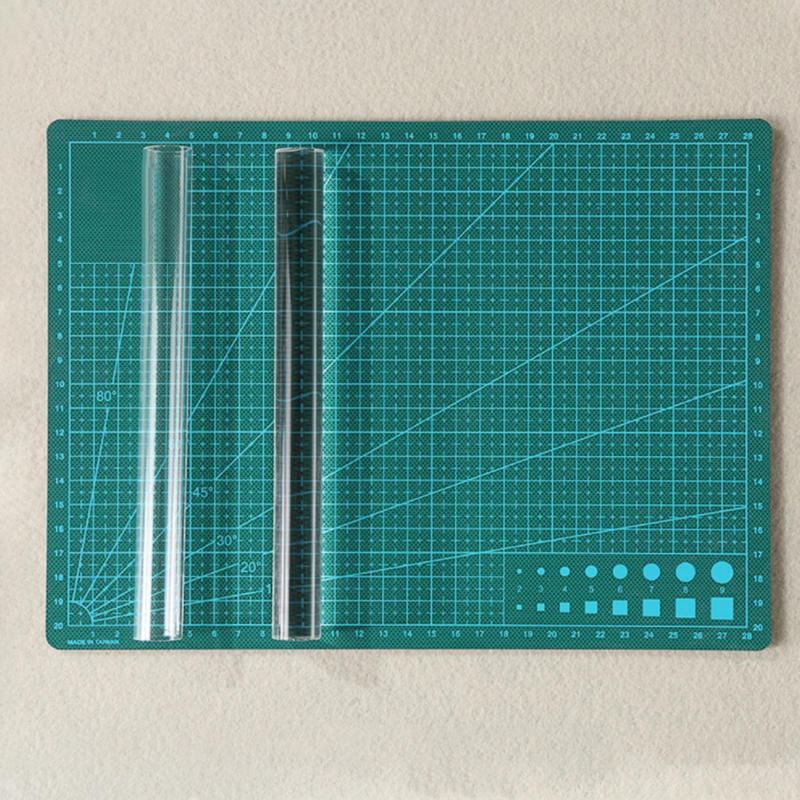 2PCS Clear Acrylic Rolling Pin Solid Clay Round Tube Roller Clear Clay Rolling Pins for Diy Art Craft