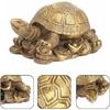 Tortoise Brass Statue, Feng Shui Turtle Figurine for Longevity and Wealth Chinese Cultural Collectible Home Decor Miniature Lucky Mascot Gift Carving
