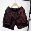 Summer Men Shorts Elastic Waist Adjustable Drawstring Cargo Shorts Thin Wide Leg High Street Hip Hop Style Short Pants Streetwear
