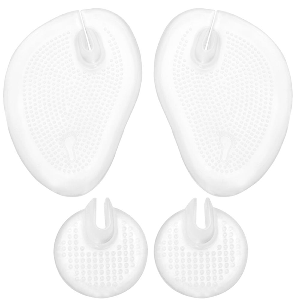 Invisible Flip Flop Sandals Forefoot Pad Silicone Slip Resistant Half Yard Heel Pad Toe Separator Pads Massage Insoles Inserts