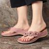 2025 Summer New Flower Thick Bottom Pinch Toe Cool Drag Beach Herringbone Soft Bottom Casual Comfortable Women's Sandals