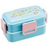Skater Bento Box, 2-Tier, 600ml, for Women, with a Soft Domed Lid, Featuring Sumikkogurashi Characters, Atsumarundzu, Made In Japan, PFLW4AG-A