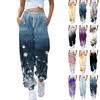 Womens Sweatpants Baggy High Waisted Plus Size Sweat Pants With Pockets Printed Trousers Pants For Women