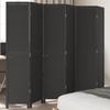 VidaXL Room Divider 6 Panels, Room Separator, Privacy Screen, Living Room Bedroom Screen, Black Wood 358858