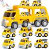 Toys Truck, Baby Toys Car Set with Play Mat/Storage Bag, 7 In 1 Construction Big Carrier Vehicle for Age 1-2 Boys Birthday Gifts for Kids Age 2-4