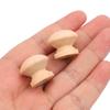 10Pcs Handles 2.4X2Cm Natural Wooden Cabinet Drawer Wardrobe Knobs Pull Handle