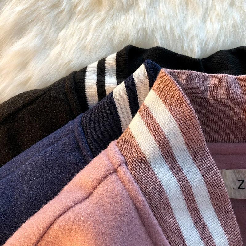 Vintage Baseball Jacket Women Korean Fashion College Black Varsity Jackets Female Bomber Coat Oversize Streetwear Y2k