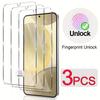 3Pcs Fingerprint Unlocking Tempered Glass For Samsung Galaxy S25 S24 S23 S22 S21 S20 Ultra Plus FE Note 20 Screen Protector Glass Film