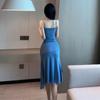 Halter Dress Summer Slim-fit Irregular Split Hip Skirt